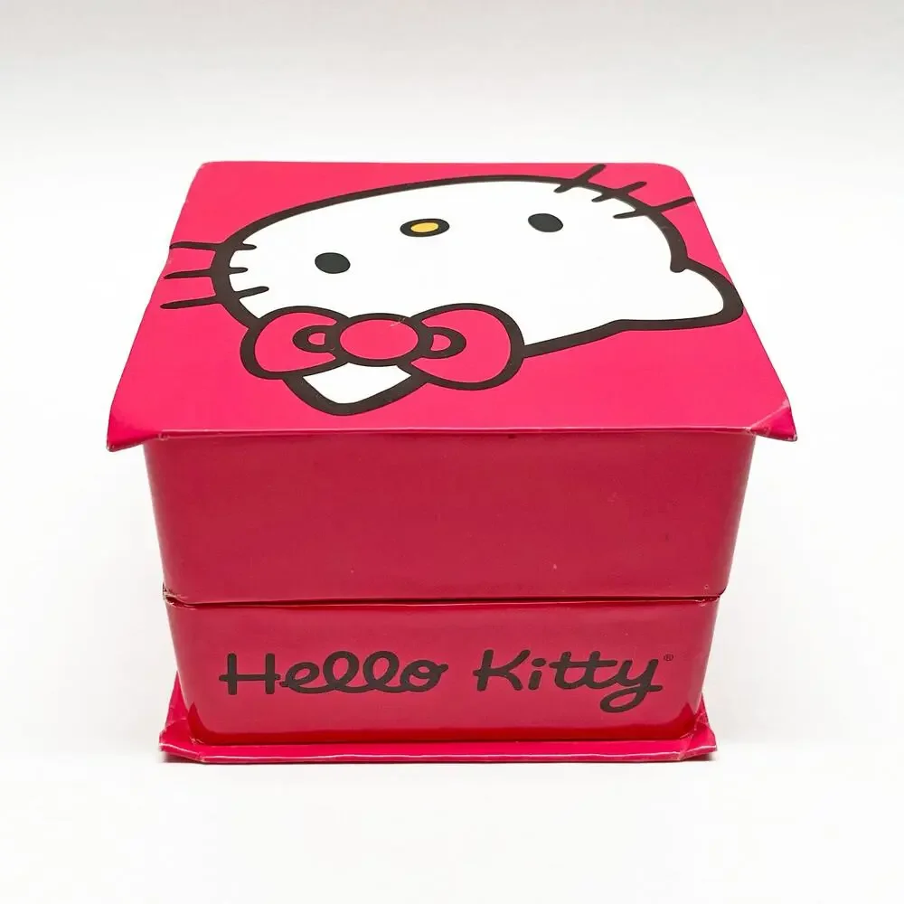 Sanrio Hello Kitty Silver Tone Rhinestone Watch with Blue Strap in Gift Box